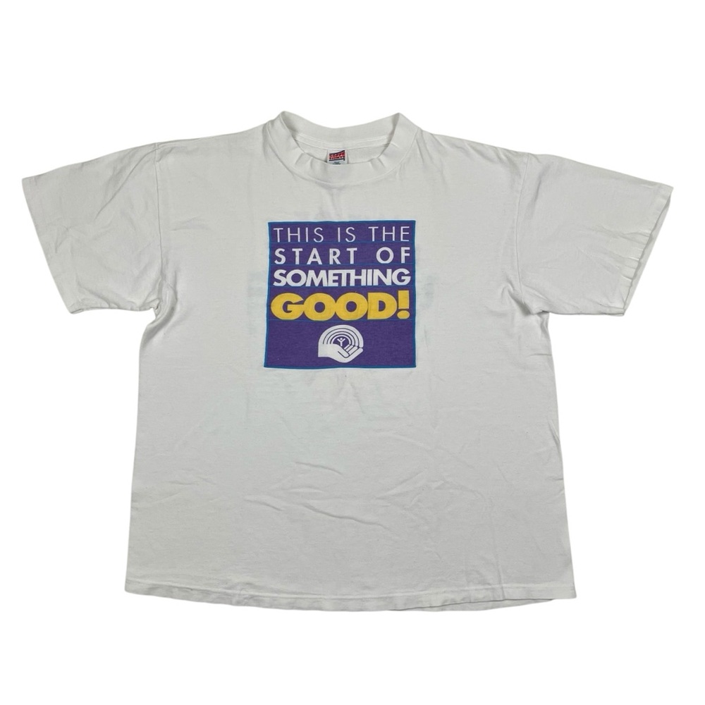 Vintage 90s "This Is The Start Of Something Good" Unum & United Way T Shirt USA